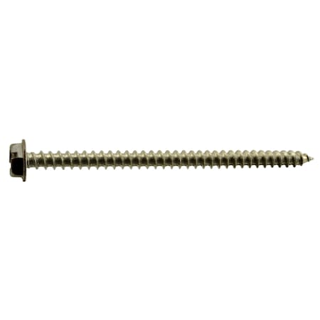 Sheet Metal Screw, #10 X 3 In, Painted 18-8 Stainless Steel Hex Head Combination Drive, 8 PK